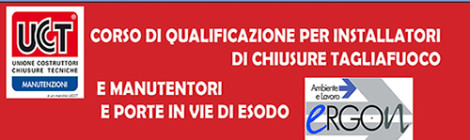Corso di qualificazione per posatori e manutentori di chiusure Tagliafuoco porte REI e porte su vie di esodo